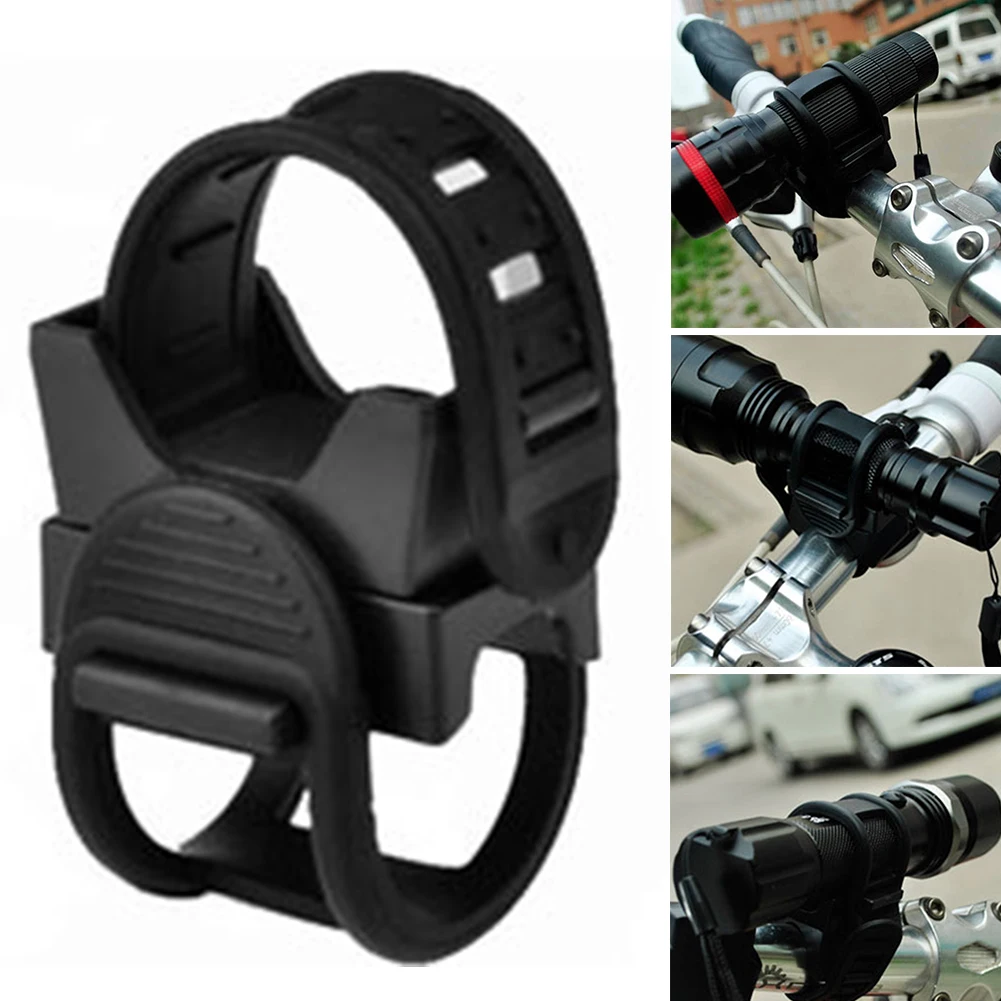 Perfect Bicycle Light Holder Bike Lantern Bracket Flashlight Torch Mount Clamp Lamp Clip Cycling LED Lights Device Bicycle Parts 3