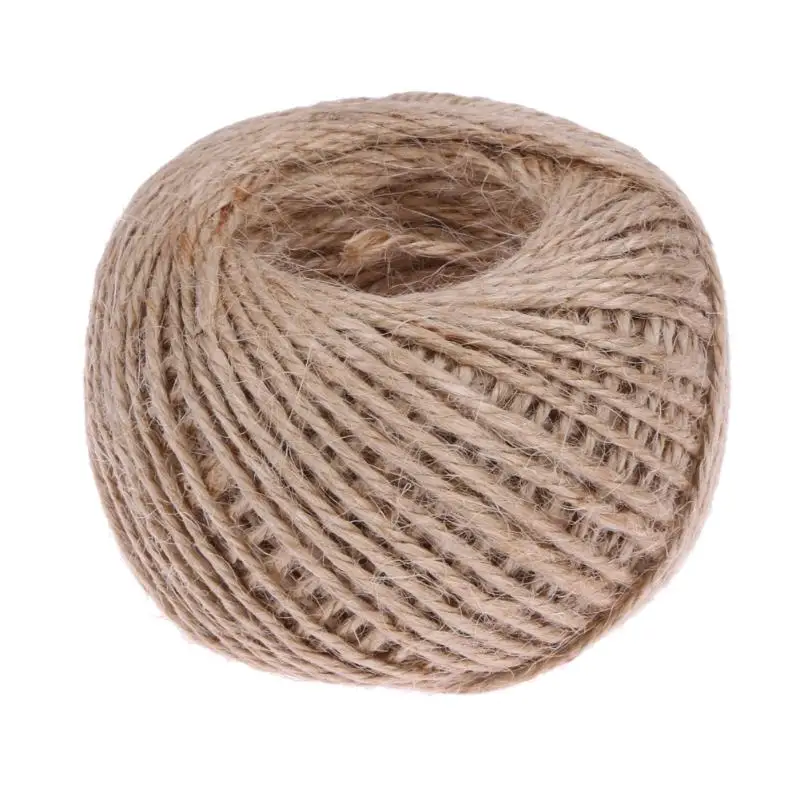 Jute Twine 50M 2mm Twisted Craft Linen Rope Natural Burlap Jute Twine