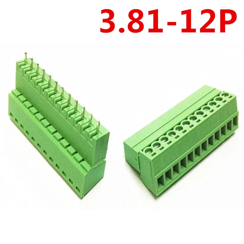 10sets 12 Pin 300V 10A 3.81mm pitch Straight Plug Universal PCB