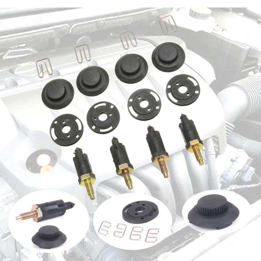 16Pcs Metal HDI Enigine Cover Clip Bolt Kit For Citoren Peugeot 306 307 206 207 High Quality Sets Car Accessories (8)