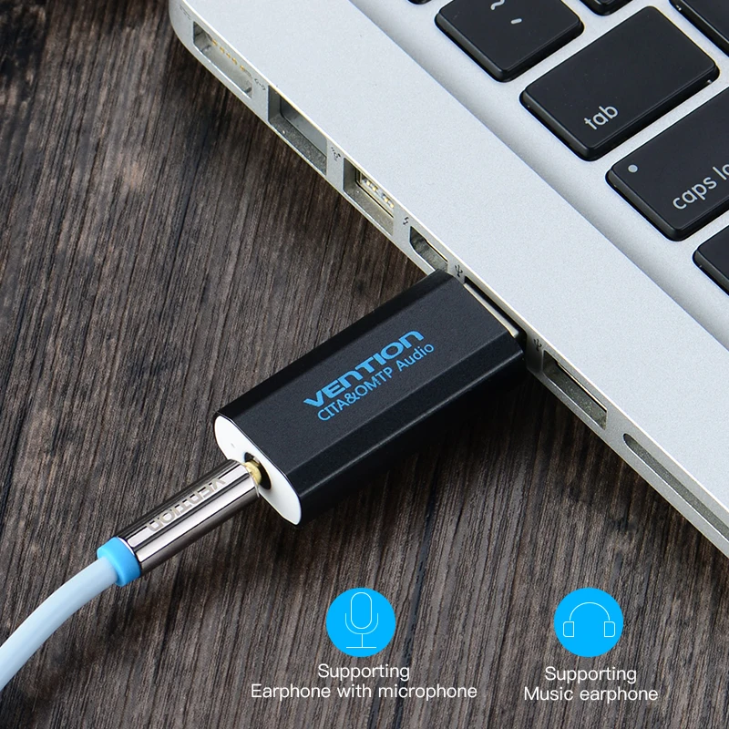Внешняя звуковая карта Vention usb аудио адаптер с микрофоном USB в разъем 3 5 мм