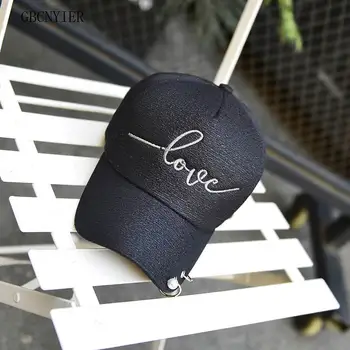 

GBCNYIER New Love Letter Baseball Cap Metal Ring Hip Hop Quick Dry Summer Cap Fashion Hip Hop Dance Show Bone Brim Visor