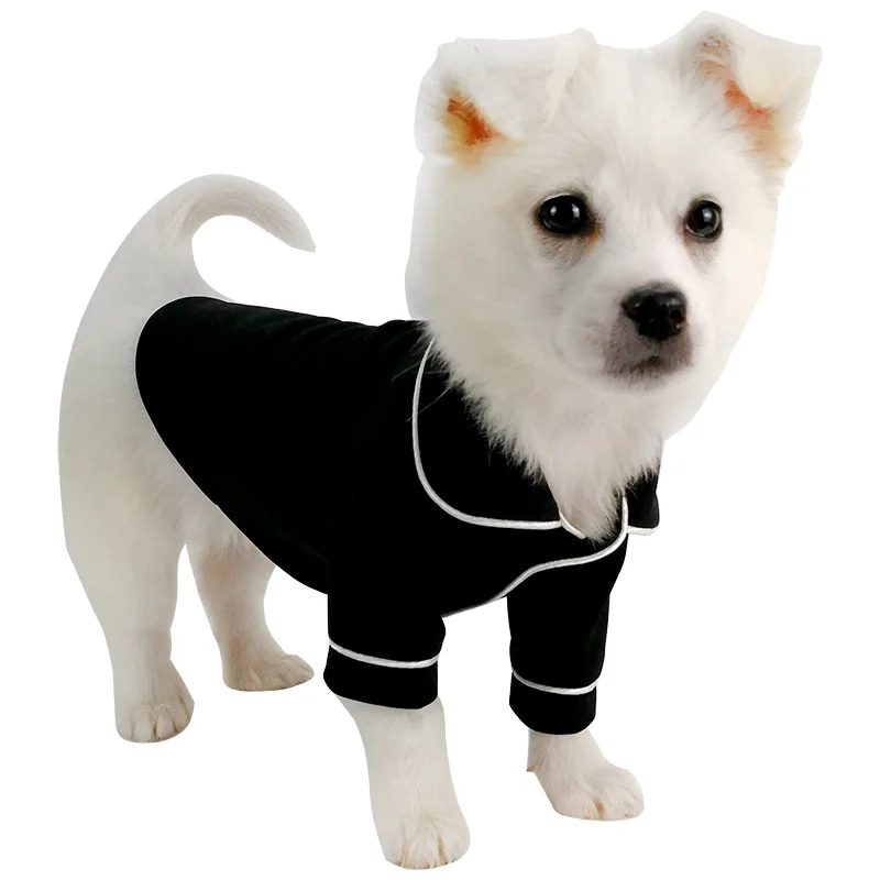 WANGUPET Всесезонная хлопковая собачья Пижама плюшевый бульдог дышащая одежда для собак и кошек домашняя одежда для маленький домашний щенок 2 цвета