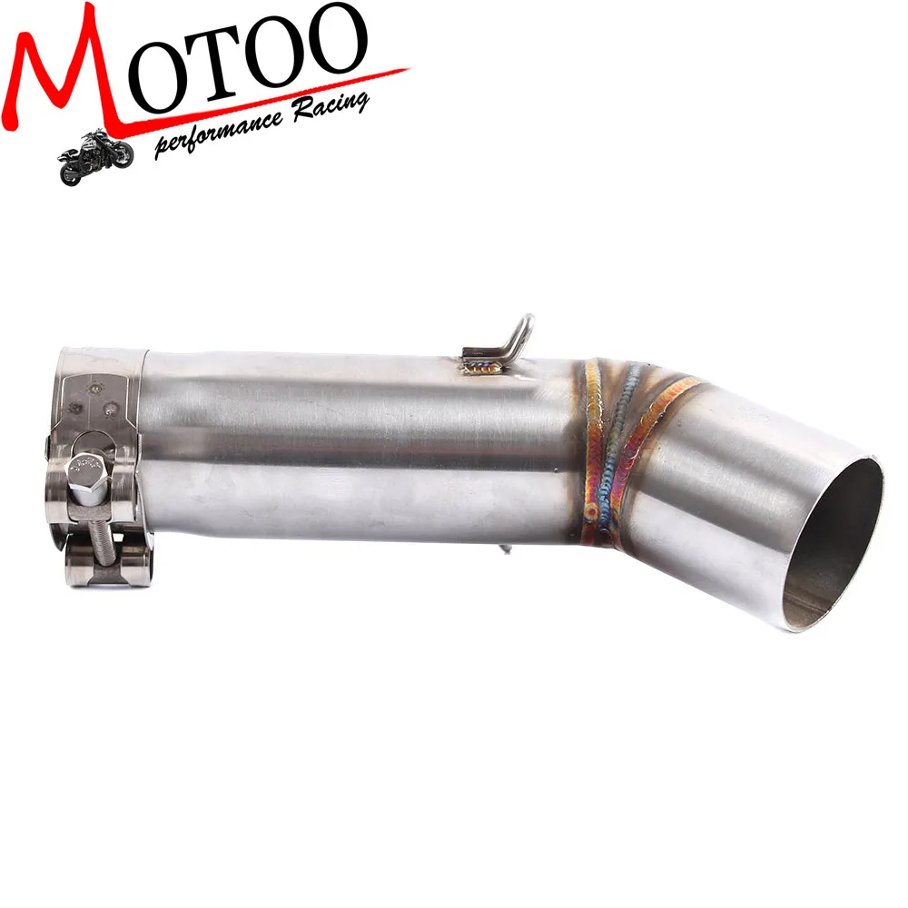 Motoo Motorcycle Exhaust middle pipe for SUZUKI GSXR600 k8 2008exhaust pipe temperatureexhaust
