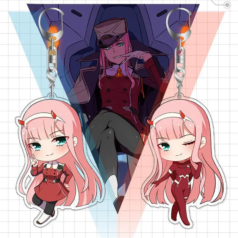 Аниме DARLING брелок в FRANXX 02 Zero II акриловая подвесная модель брелоки для телефона ПВХ