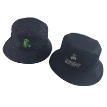 Черный с принтом Панама для Для женщин Для мужчин пара сезон: весна–лето шапки для рыбака Кепки s солнцезащитный крем хип-хоп Кепки