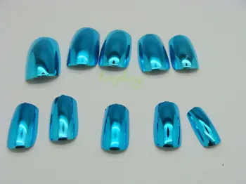 

Wholesale 70Pieces Metallic Color False French Nail Tips #09