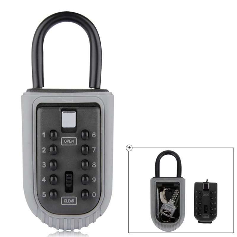 

Mini Key Storage Lock Box Push Button Lockbox Number Numeric Key Safe Case