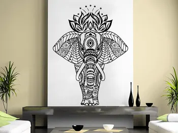 

Buddha Ganesh Om Sign Wall Decal Lotus Indian Elephant Floral Patterns Living Room Bedding Art Interior Adhesive Decor SYY306