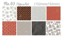 ENO поздравление 6 дюймов набор бумаги для скрапбукинга 16 бумаги для декупажа винтажный бумажный коврик для изготовления открыток бумага для оригами - Цвет: No.03