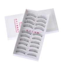10 пар/компл. мягкие натуральные накладные ресницы, ручная работа, искусственные ресницы длинные толстые Макияж Расширение