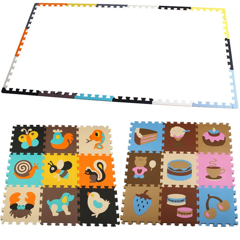 Hot Sale 30*30cm 18 pcs Baby Foam Puzzle Mats EVA Baby Play Floor Mats EVA Foam Mat For Infant Kids Jigsaw Game Pad Indoor mat - Цвет: P010020