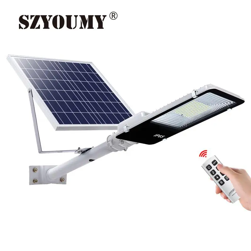 

SZYOUMY Outdoor Solar street Light 200W Waterproof Large Solar Panel Remote Control Bright 100W Led Street Light For Yard