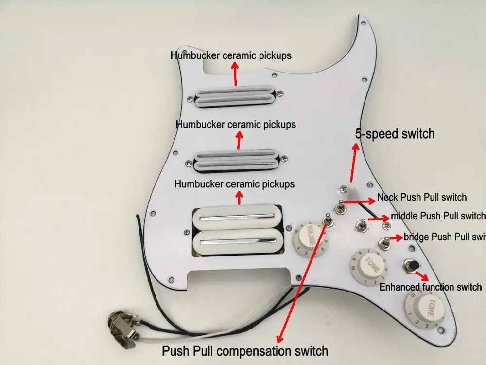 Пикапы для гитары Strat Pickguard SSH пикапы хамбакера многофункциональные 20 тонов
