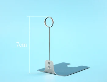 

Metal Cake Food Price Card Holder Memo Clip Stand Stainless Steel Price Tag Display Clamp Desktop Sign Holder Desk Sign Stand
