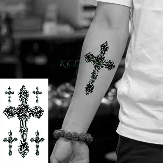Waterproof Temporary Tattoo Stickers Cross Tribal Totem Fake Tatto