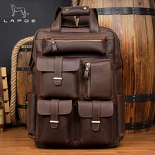 LAPOE Brand Design font b Men b font Genuine font b Leather b font font b