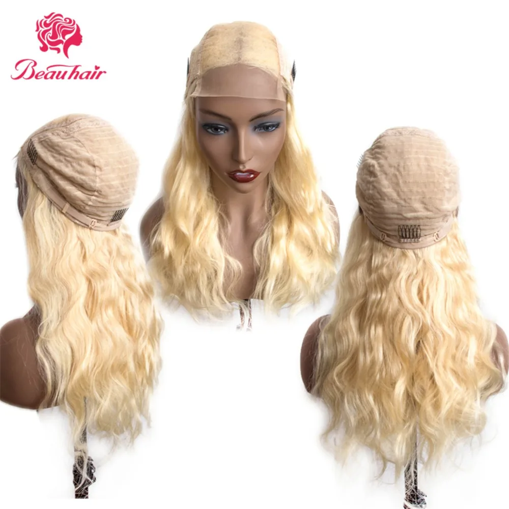 Бразильские волнистые волосы Remy Blonde 4*4 парик из 613 человеческих волос для черных женщин предварительно сорвал с волосами младенца