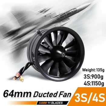 FMS 64 ミリメートルダクトファン Edf ユニット 11 ブレードと 2627 KV4500 (4 4S) /KV5400 (3 S) モーターエンジン Rc 飛行機模型飛行機ジェット部品