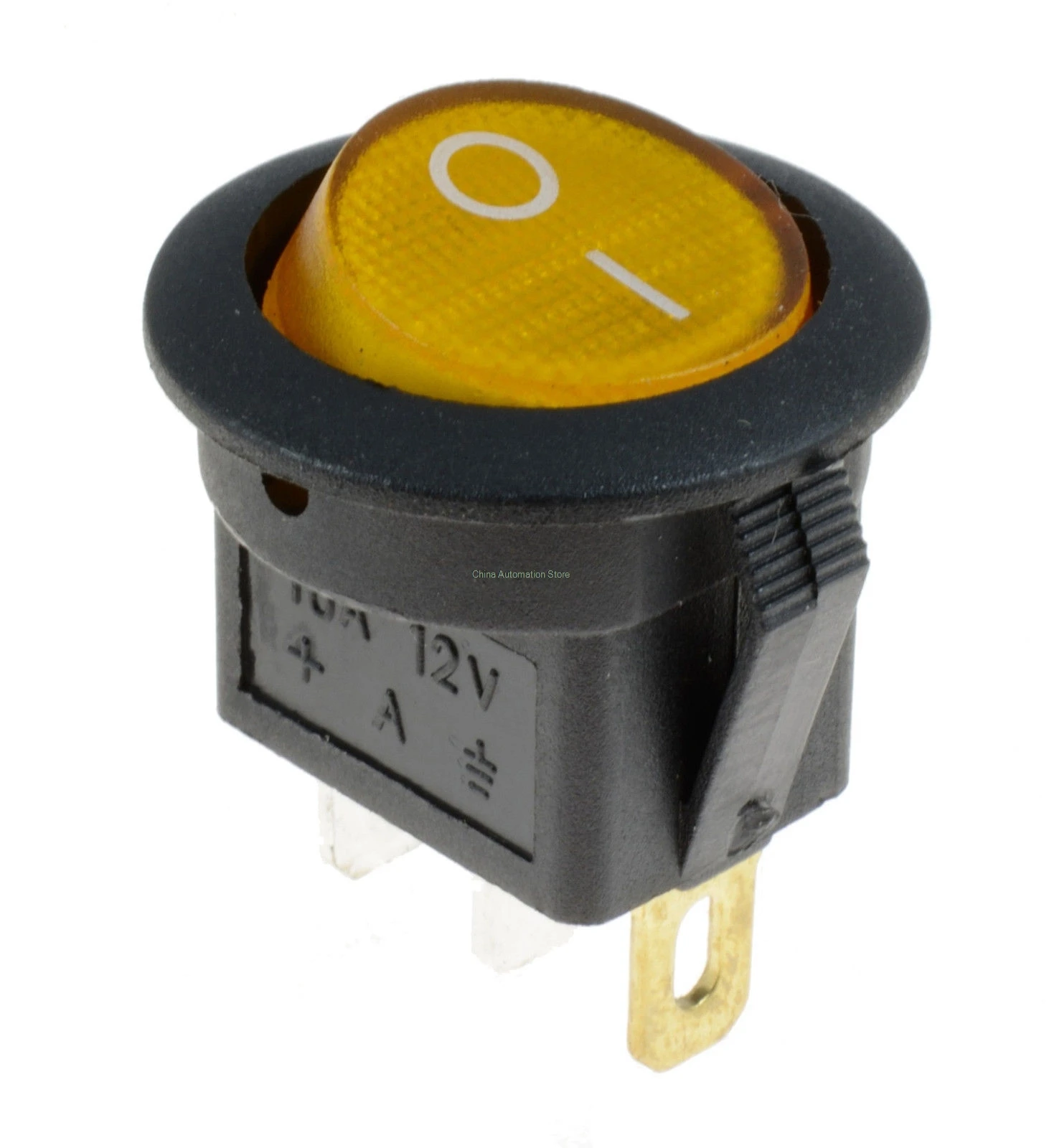 Вкл/Выкл круглый тумблер светодиодная подсветка для автомобиля приборной панели автомобиля тире лодка Ван 12V - Цвет: 3P Yellow  NO OFF