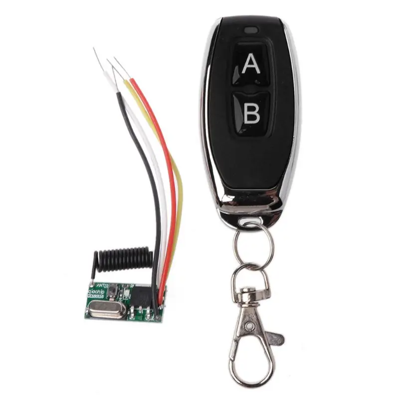 

1Pc Wireless Remote Control Button Light Switch Mini Receiver 3.6V 12V 24V 433MHz Transmitter Controller Module New