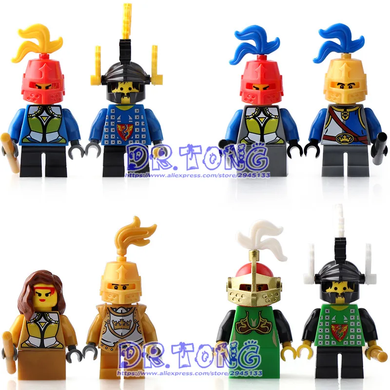 DR TONG Single Sale Golden Medieval Castle Light Armor Short Leg King Knight Princess Prince Knight