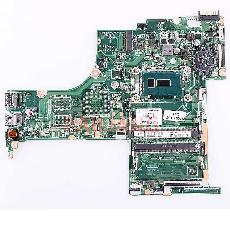 

PAILIANG Laptop motherboard for HP 15-AB 15T-AB I3-5010U PC Mainboard 809040-001 809040-601 DAX12AMB6D0 tesed DDR3