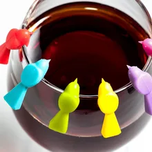 6 шт./партия маркер на стакан для вина птица этикетка вечерние вина стеклянная бутылка напиток метка на чашку метки Свадебная вечеринка украшения