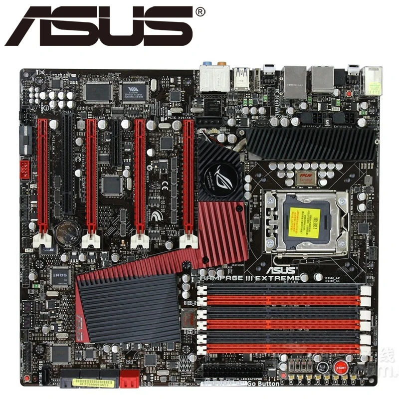 Материнская плата Asus Rampage III Extreme X58 Socket LGA 1366 i7 DDR3 24G ATX UEFI BIOS оригинальная б/у