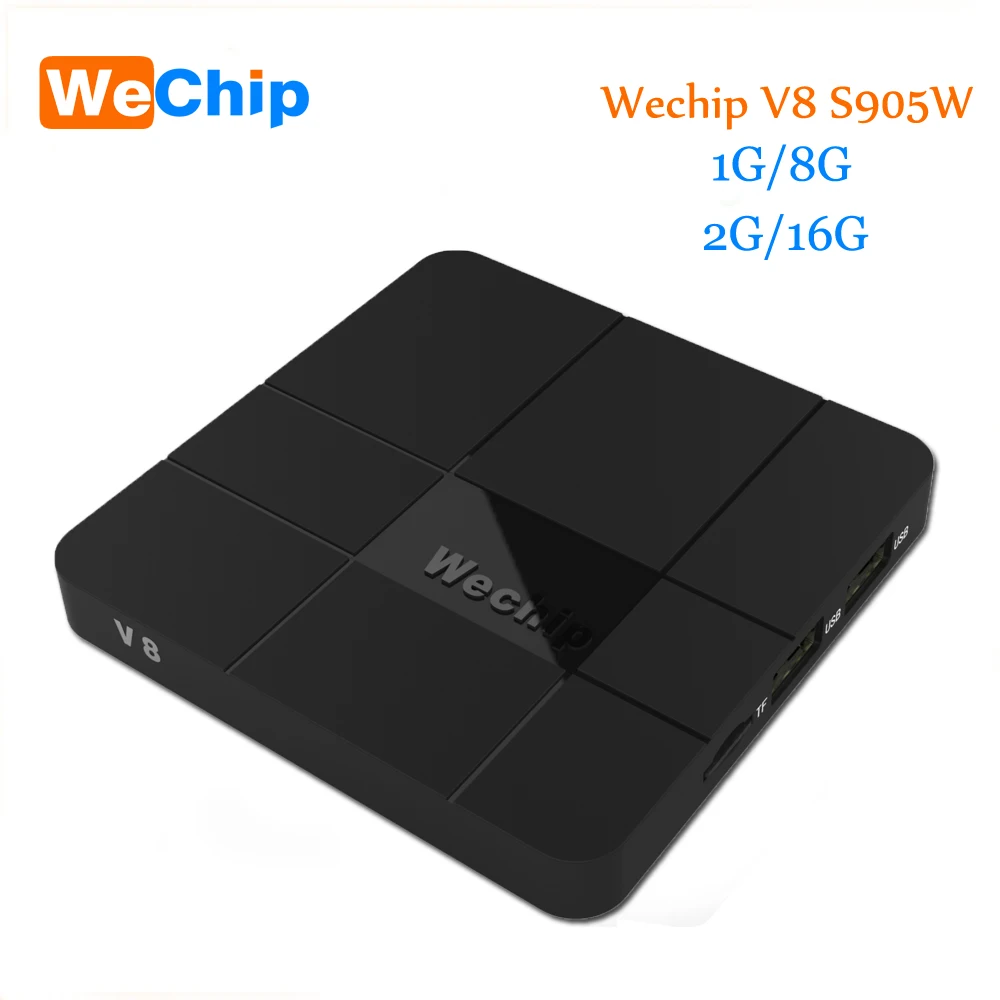ТВ приставка Wechip V8 Amlogic S905W 2 + 16 ГБ Android 7.1.2 4 ядра ГГц Wi Fi|wifi set top box|android boxtv box |