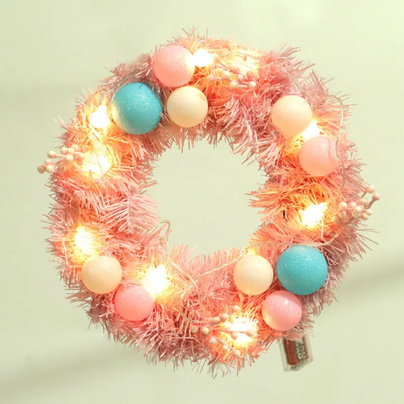 

Creative Macaron Decorative Garland Christmas Thanksgiving Party Event Wreath Home Door Welcome Front Window Hanging Floral