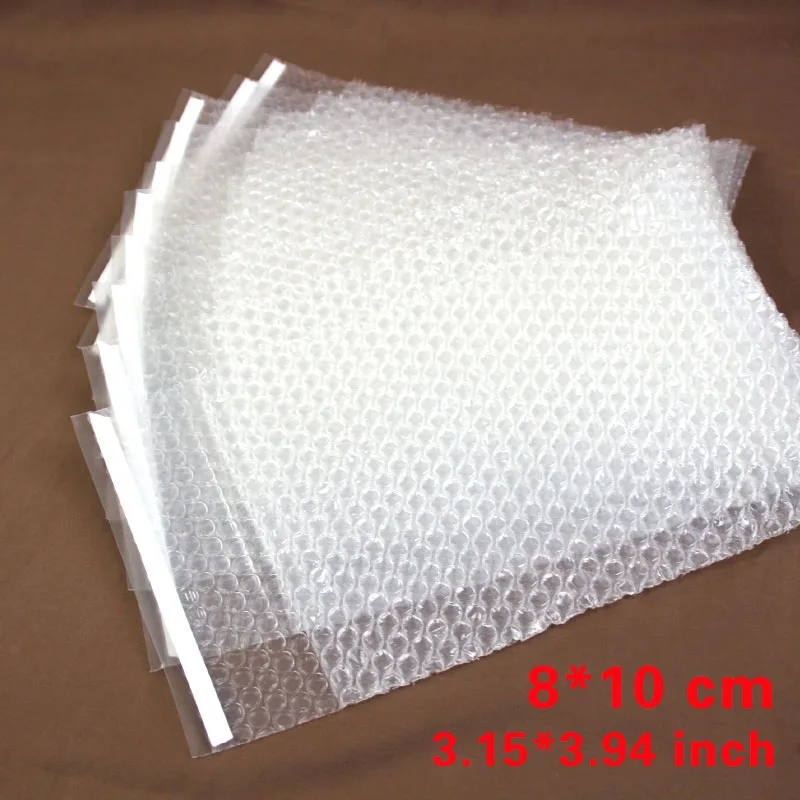 8*10+2cm 50Pcs 10mm Bubble Polyethylene Self Sealing Bubble Envelopes