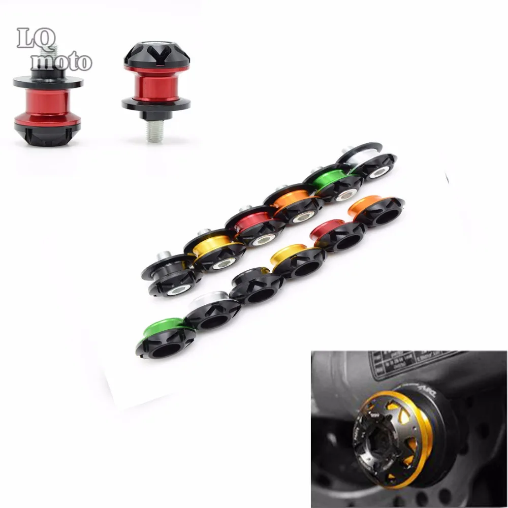 

universal 2pcs 6mm 8mm 10mm  Motorcycle Stand Screws CNC Swingarm Swing  Sliders Spools For 2007-2013  Triumph Street Triple