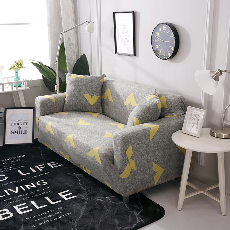 WLIARLEO геометрический чехол для дивана, полный Чехол для дивана для гостиной, эластичный тканевый чехол для дивана, двойной, Три чехлы для сидений