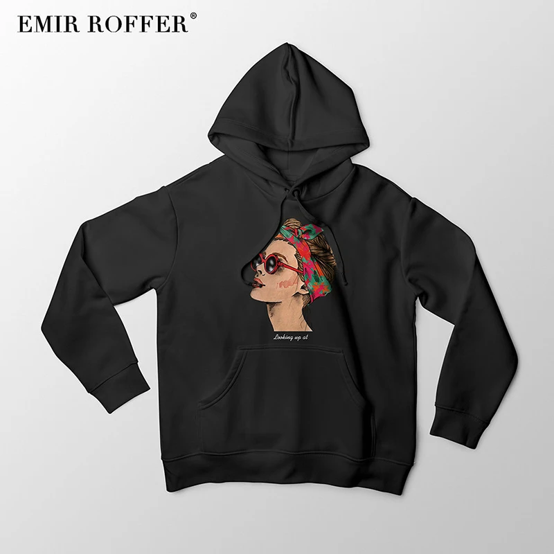 EMIR ROFFER 2018 Fashion Streetwear Harajuku Hoodies Women's Sweatshirt Oversized Hooded Warm Ladies Winter Clothing  (13)