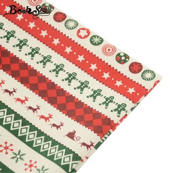 

Booksew 100% Cotton Twill Fabric Christmas Design Home Textile Sewing Cloth Quilting DIY Patchwork Baby Craft Cushion Bedsheet