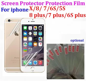 

1000set/lot * Clear Front Screen Protector flim Cover Anti-Scratch For iPhone X 8 7 plus 6S 6 plus 5S 5C 4S SE 5 4