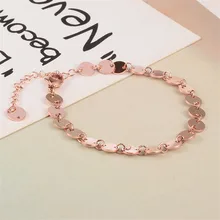 Martick Ретро золото/розовое золото/серебро цветные браслеты круглый звенья цепи ссылка Браслеты для Для женщин модные Летний стиль B242