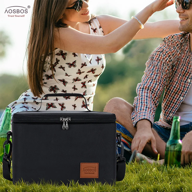 Lunch Bag Bento Bag Cooler Bag Aosbos Fashion Portable Thermal Lunch Bags for Women Kids Men Food Picnic Cooler Box Large Capacity Insulated Tote Bag Storage