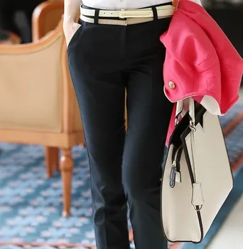 

Women Mid Waist Pencil Pants Black Khaki Spring Autumn Ladies Office Trousers Casual Female Slim Bodycon Pants Pantalones Mujer