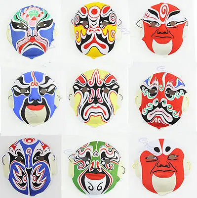 

Hand Painted Chinese Art Culture Peking Opera Styles Mask Paper Pulp
