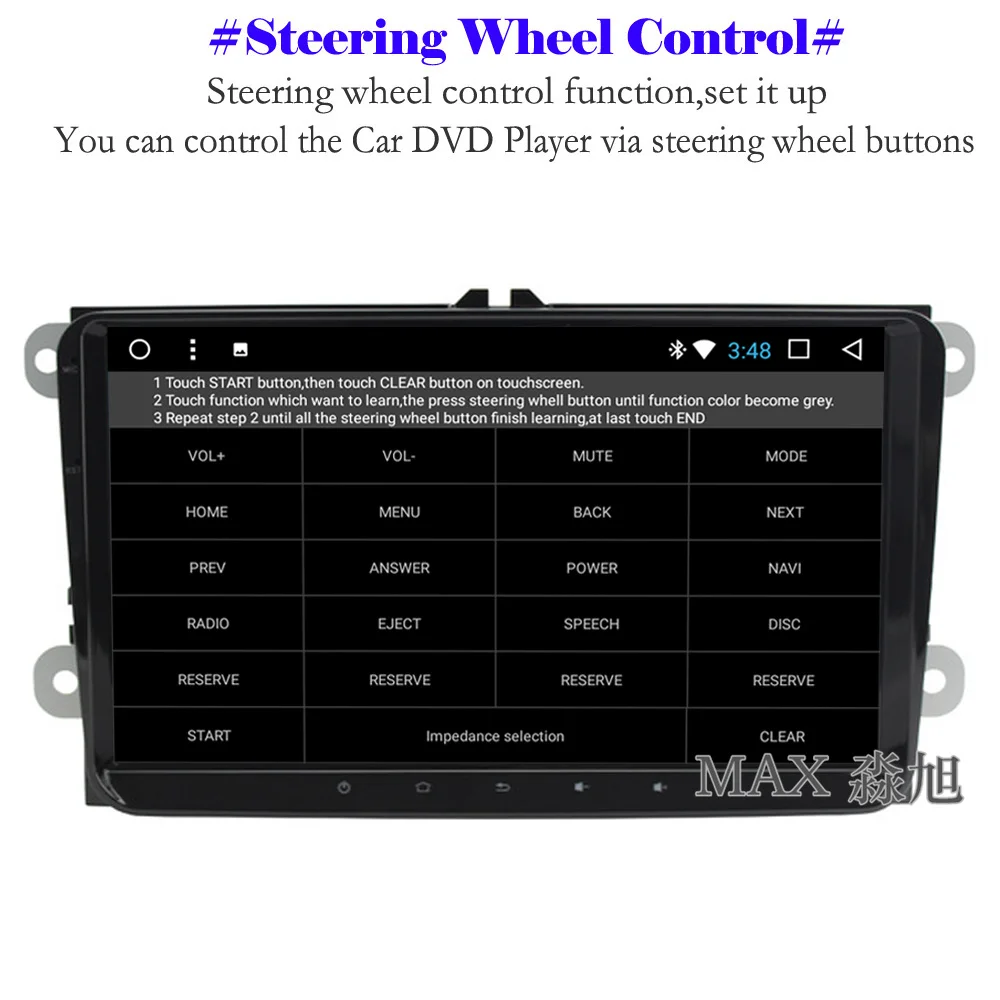 Best MAX GPS Navigation System Android 8.1 Car DVD Player for TIGUAN EOS POLO PASSAT CC GOLF 5 6 Radio RDS DAB+ BT 4G WIFI map 1080P 4