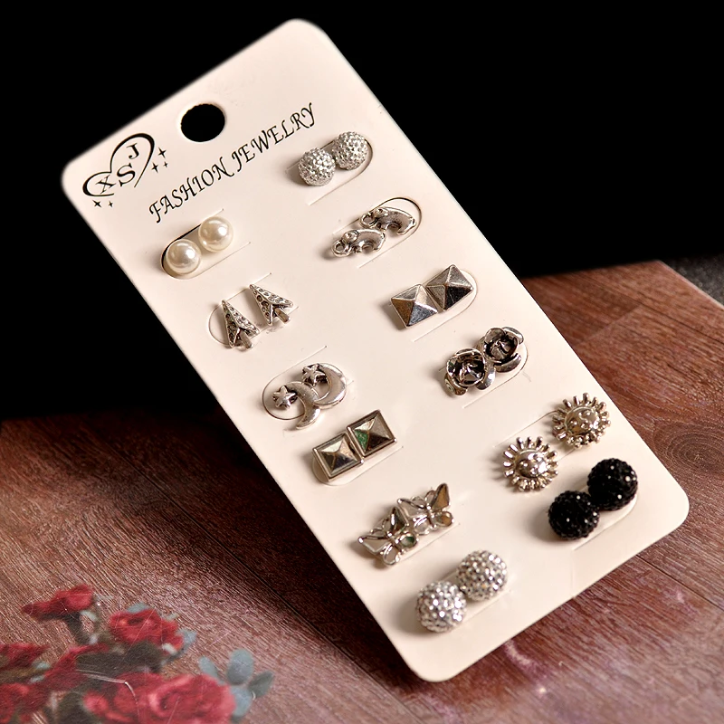 Новая мода для женщин ювелирные изделия из мультфильма «Холодное сердце» ; вечерние серьги в форме Луны красивое сочетание и соответствует 12 пар/компл. Серьги Подарки