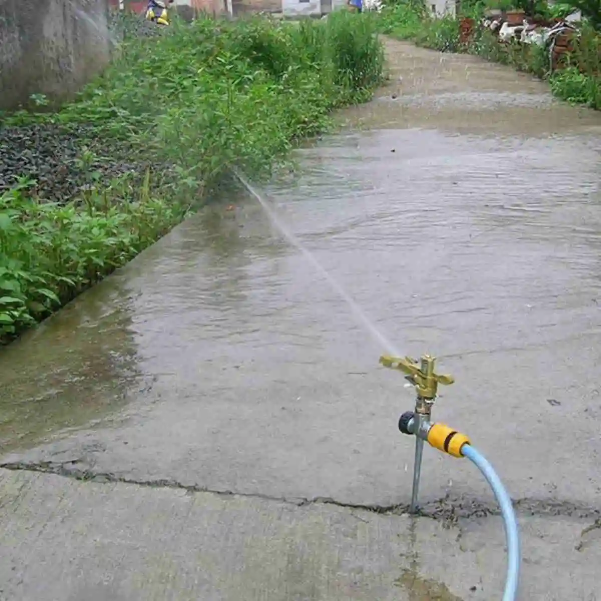 JX-LCLYL New Metal Impulse Spike Water Watering Sprinkler Sprayer Lawn Garden Yard Grass