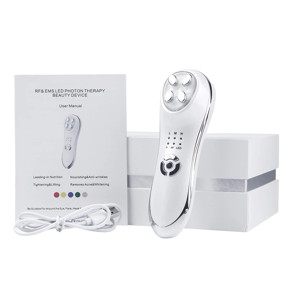 

5 in 1 EMS Mesotherapy Electroporation RF Radio Frequency Facial LED Light Photon Skin Care Device Face Lifting Tighten Eye Care