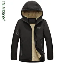 Новинка IN-YESON, брендовая зимняя куртка с капюшоном, Мужская Военная флисовая парка, Мужская Высококачественная теплая куртка с хлопковой подкладкой, Мужская парка