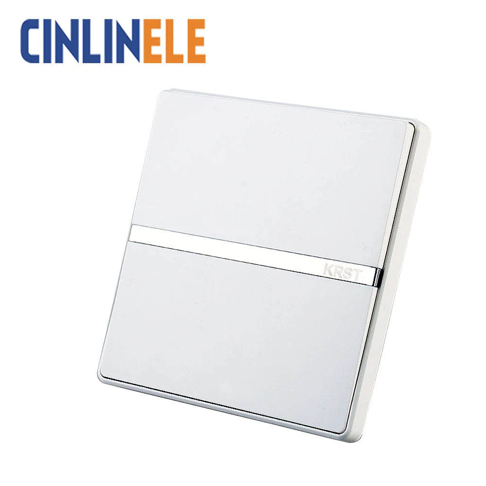 

Luxury Wall Switch 1 Gang 2 Way White Brief Art Weave Light Switch AC 110~250V 10A No border design 86mm * 86mm