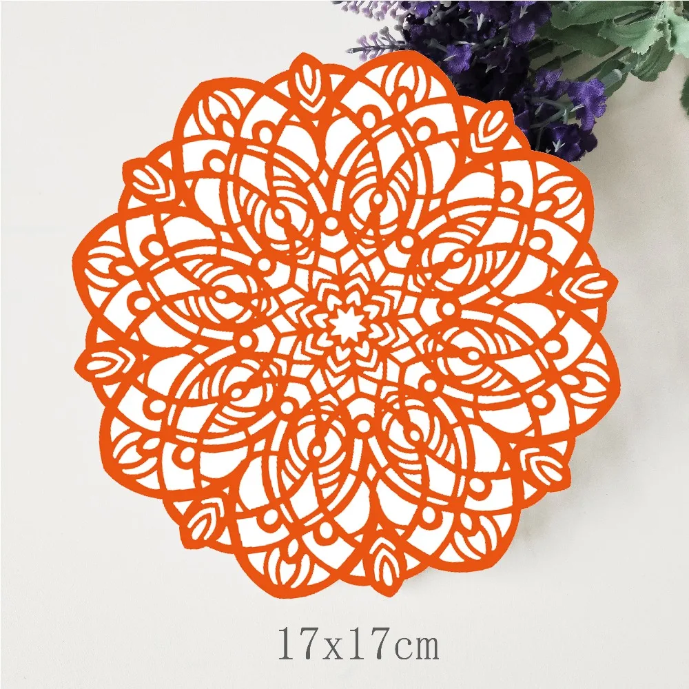 

Round Flower Greeting Card Metal Cutting Dies for Scrapbooking DIY Album Embossing Folder Paper Cards Template Stencil Crafts