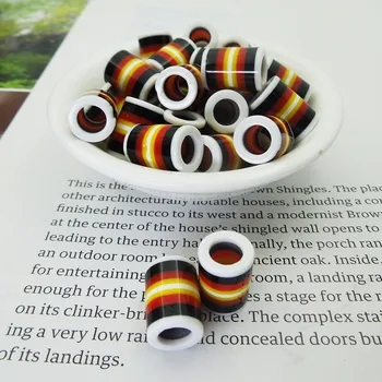 

14/10mm 20pcs Hole Size 6mm, dread dreadlock beads Diy Loose Prism Big Hole For Hand Making Nnecklace Bracelet Charm Beads