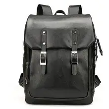 Высококачественный кожаный мужской рюкзак черный школьный рюкзак для путешествий повседневный мужской рюкзак для ноутбука mochila мужской рюкзак